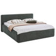 POLSTERBETT 180/200 cm,  in Grün, Bettkasten, Lattenroste,  - Birkefarben/Buchefarben, Design, Holz/Textil (180/200cm) - Xora