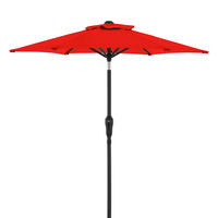 SONNENSCHIRM 180 cm Rot  - Anthrazit/Rot, Basics, Textil/Metall (180/180cm) - Doppler