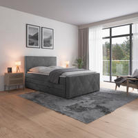 BOXSPRINGBETT 140/200 cm  in Hellgrau  - Hellgrau, MODERN, Holz/Kunststoff (140/200cm) - MID.YOU
