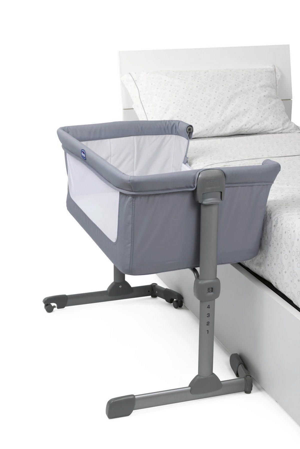 BEISTELLBETT NEXT2ME ESSENTIAL  - Grau, Basics, Textil/Metall (98/65/80/70,5cm) - Chicco