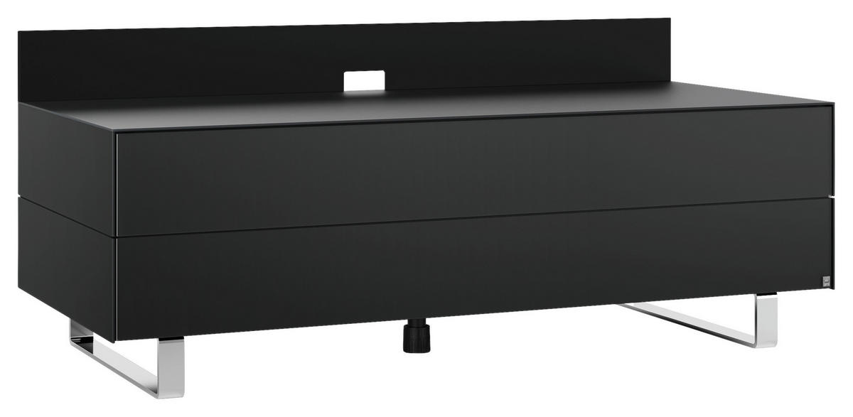 TV-ELEMENT - Chromfarben/Schwarz, MODERN, Glas/Holzwerkstoff (125,5/53,5/57cm) - Musterring