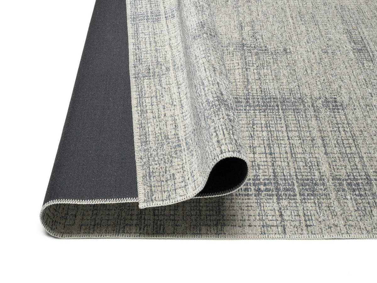 FLACHWEBETEPPICH 246/300 cm PLAINS Blau, Grau  - Blau/Grau, Design, Textil (246/300cm) - Musterring