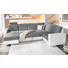 WOHNLANDSCHAFT Lederlook, Webstoff - Alufarben/Grau, KONVENTIONELL, Textil/Metall (167/303/229cm) - Xora