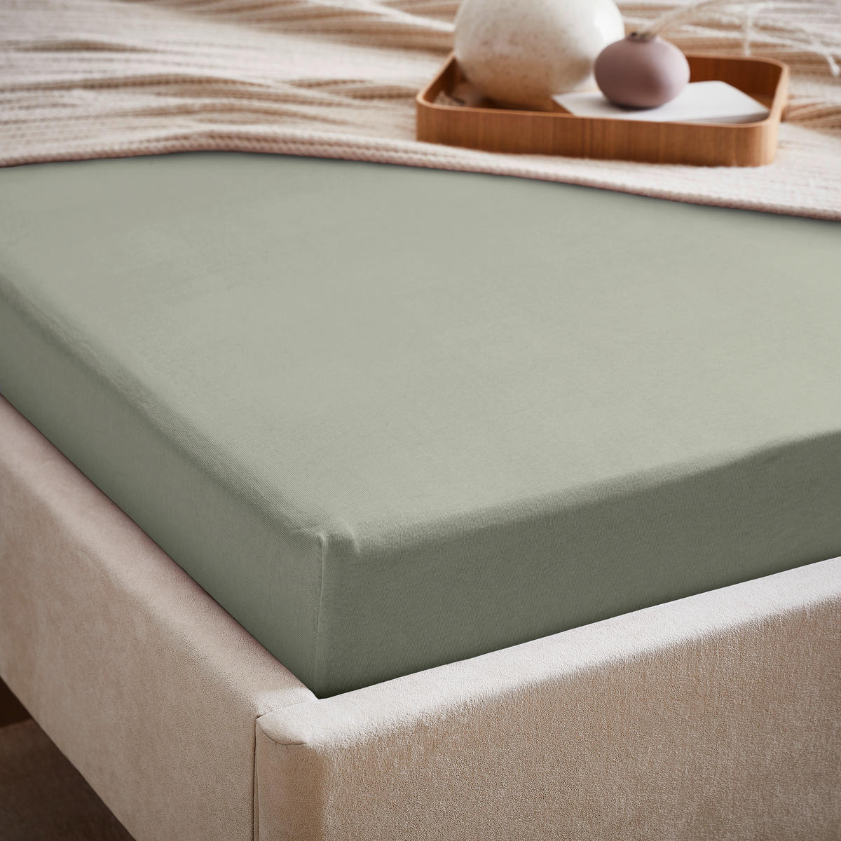 DRA-PÅ-LAKAN 120/220 cm  - grågrön, Basics, textil (120/220cm) - Dieter Knoll