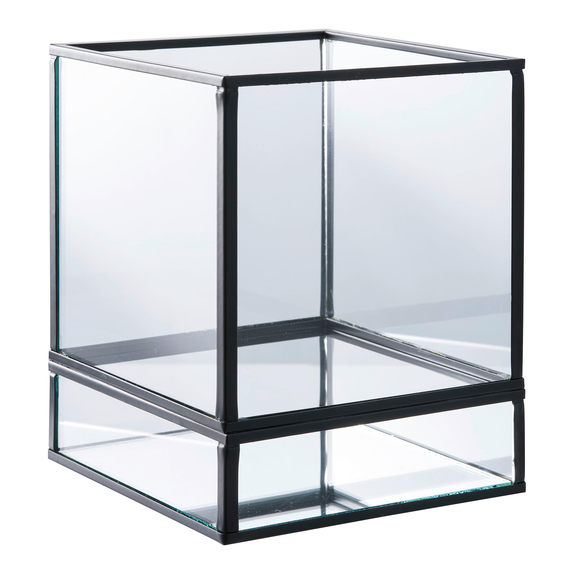 WINDLICHT - Schwarz, Basics, Glas/Metall (12/15/12cm)