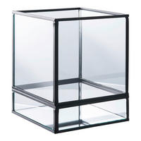 WINDLICHT - Schwarz, Basics, Glas/Metall (12/15/12cm)