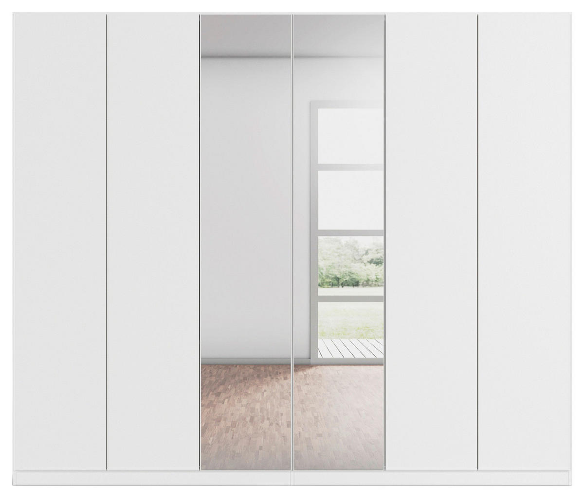 FALTTÜRENSCHRANK in Weiss  - Weiss, Holzwerkstoff (271/229/54cm) - Boxxx