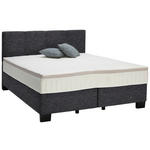 BOXSPRINGBETT 180/200 cm  in Anthrazit  - Anthrazit/Schwarz, Design, Kunststoff/Textil (180/200cm) - Hom`in
