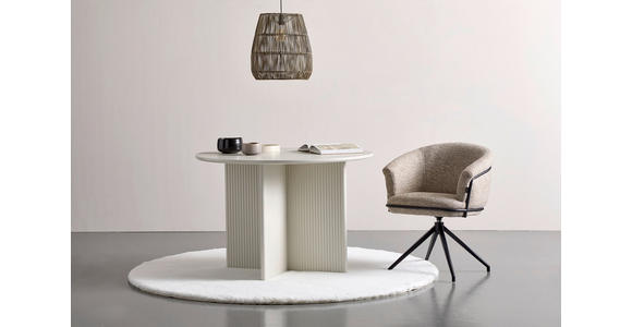 ARMLEHNSTUHL  in Eisen Bouclé  - Schwarz/Naturfarben, Design, Textil/Metall (65/80,5/65cm) - Belluti