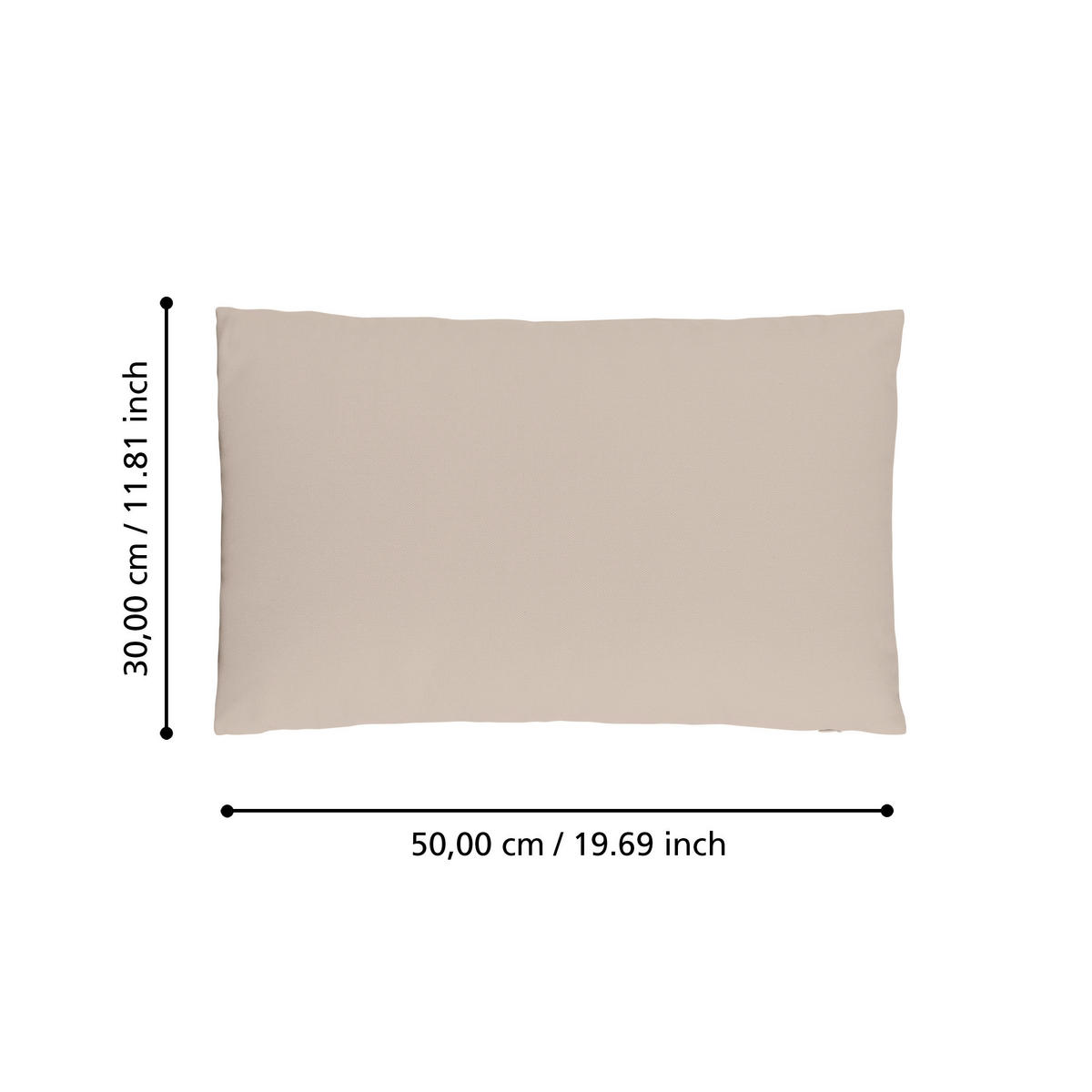 ZIERKISSEN  30/50 cm   - Hellrosa, Basics, Textil (30/50cm) - Eglo