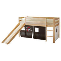 IGRALNA POSTELJA - barve bora/črna, Natur, les (90/200cm) - MID.YOU