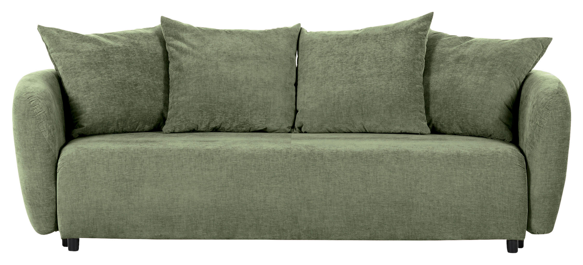 SCHLAFSOFA Flachgewebe Olivgrün  - Schwarz/Olivgrün, KONVENTIONELL, Kunststoff/Textil (250/74/108cm) - Carryhome