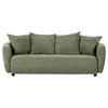 SCHLAFSOFA in Flachgewebe Olivgrün  - Schwarz/Olivgrün, KONVENTIONELL, Kunststoff/Textil (250/74/108cm) - Carryhome