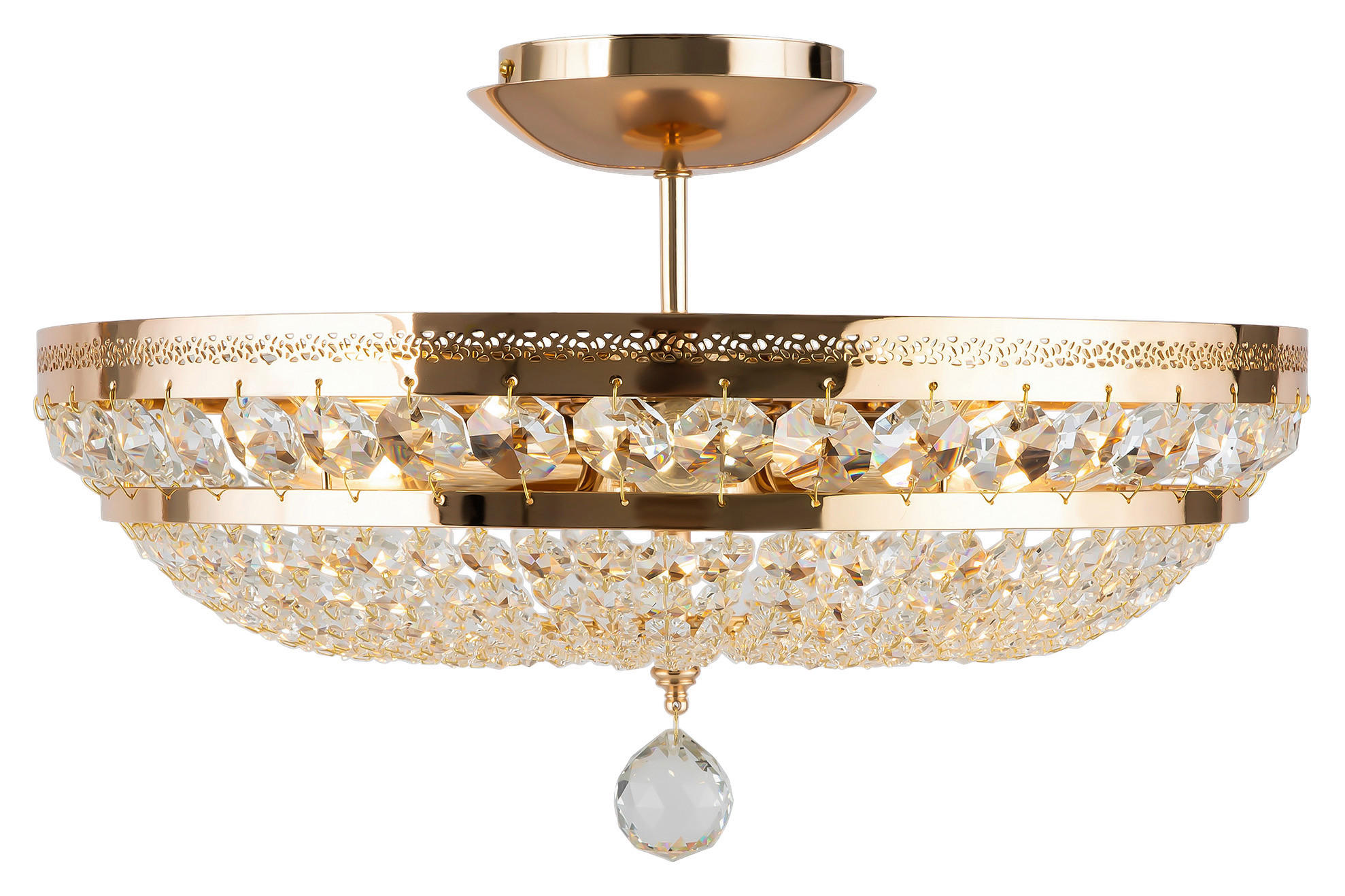KRONLEUCHTER 43,5/23,5/43,5 cm   - Goldfarben, Trend, Glas/Metall (43,5/23,5/43,5cm) - MAYTONI