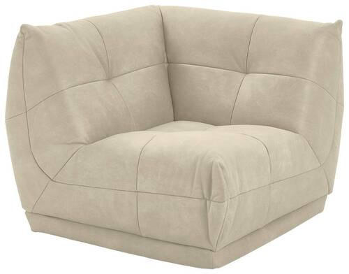 SOFAELEMENT in Lederlook Creme  - Creme, Trend, Textil (105/80/105cm) - Livetastic