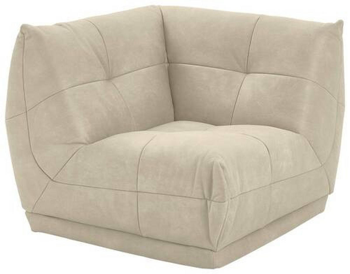 SOFAELEMENT in Lederlook Creme  - Creme, Trend, Textil (105/80/105cm) - Livetastic