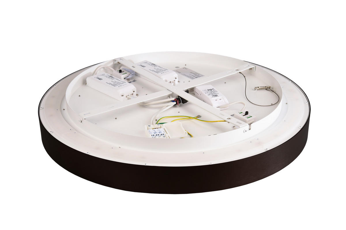 LED-DECKENLEUCHTE Menkar 60/60/9 cm   - Schwarz, KONVENTIONELL, Metall (60/60/9cm)
