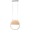 LED-PENDELLEUCHTE Pierre 40,20/200 cm   - Eschefarben/Weiß, Design, Holz/Metall (40,20/200cm) - Fabas Luce