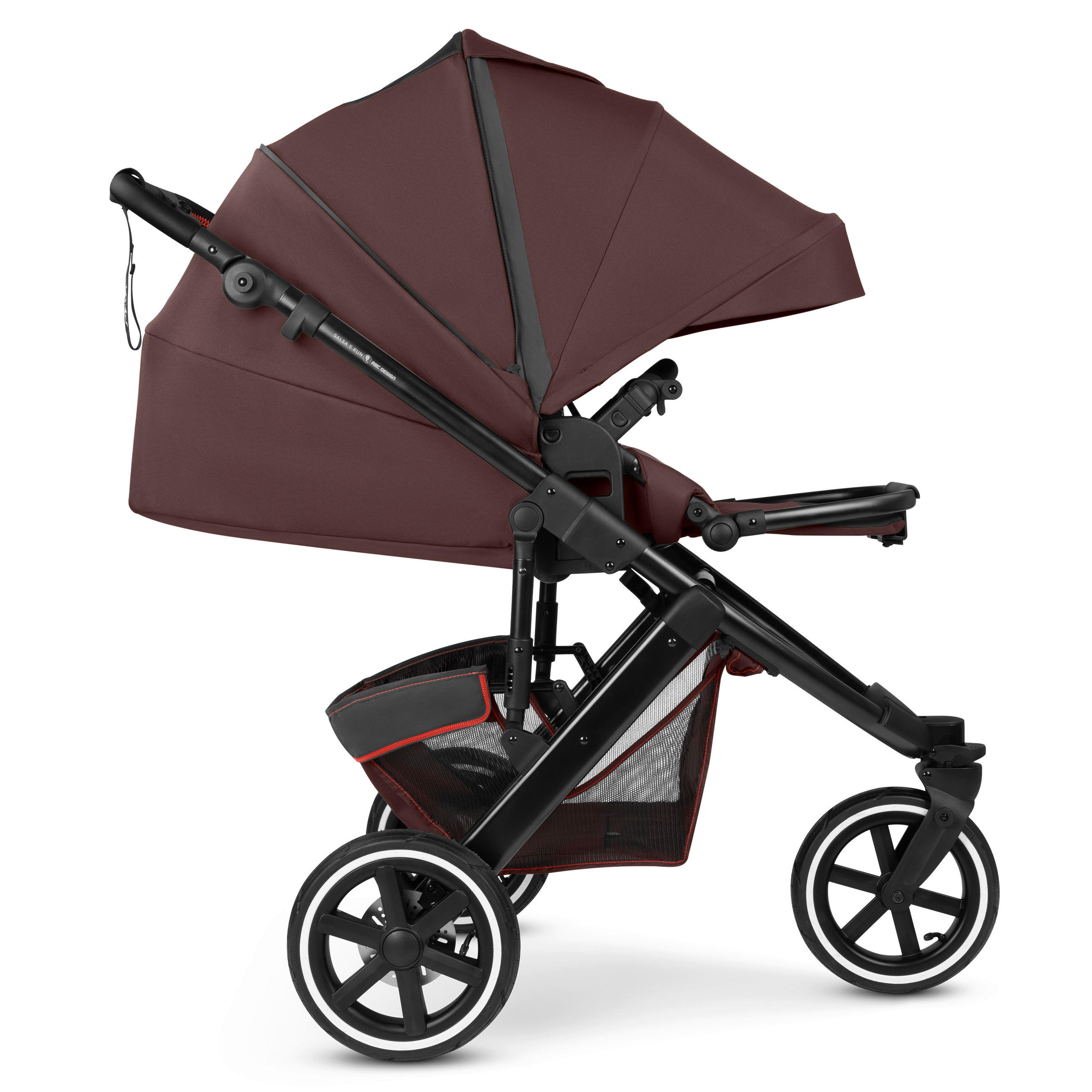 JOGGER Salsa 5 Run  - Beere/Schwarz, Basics, Textil/Metall (65/122/95cm) - ABC Design