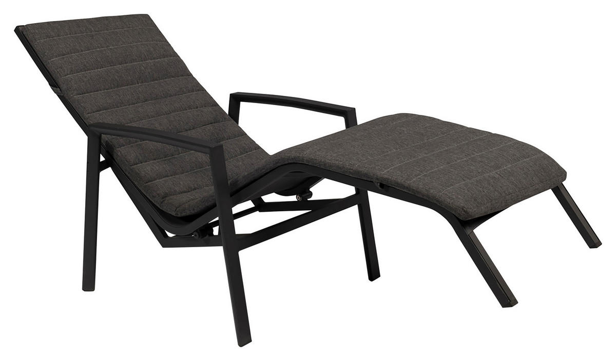 GARTENLIEGE  - Anthrazit, Basics, Textil/Metall (180/55/69cm) - Tierra Outdoor