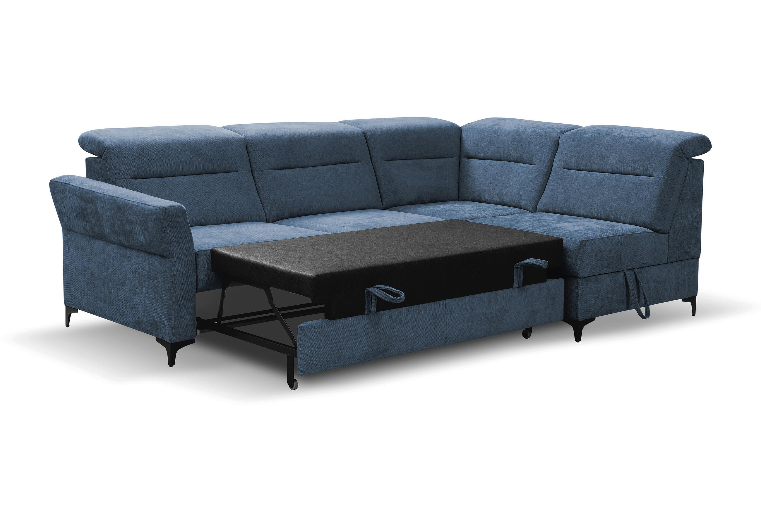 Thumbnail - Stylife Ecksofa, Blau, Textil, 4-Sitzer, Ottomane rechts, L-Form, 272x177 cm, Stoffauswahl, Wohnzimmer, Sofas & Couches,...