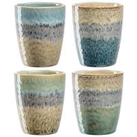 TASSENSET 4-teilig  - Blau/Anthrazit, LIFESTYLE, Keramik (8,20/10,00/8,20cm) - Leonardo