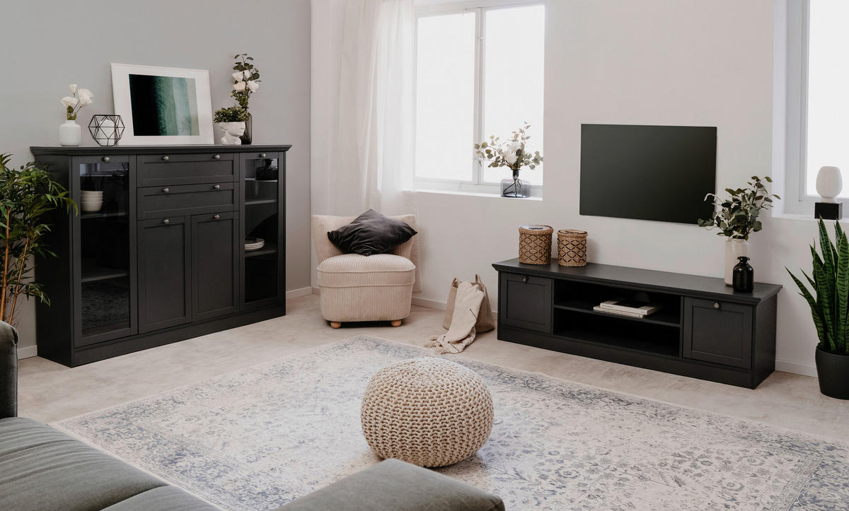 HIGHBOARD  in 160/120/40 cm  - Anthrazit, LIFESTYLE, Holzwerkstoff/Metall (160/120/40cm) - MID.YOU