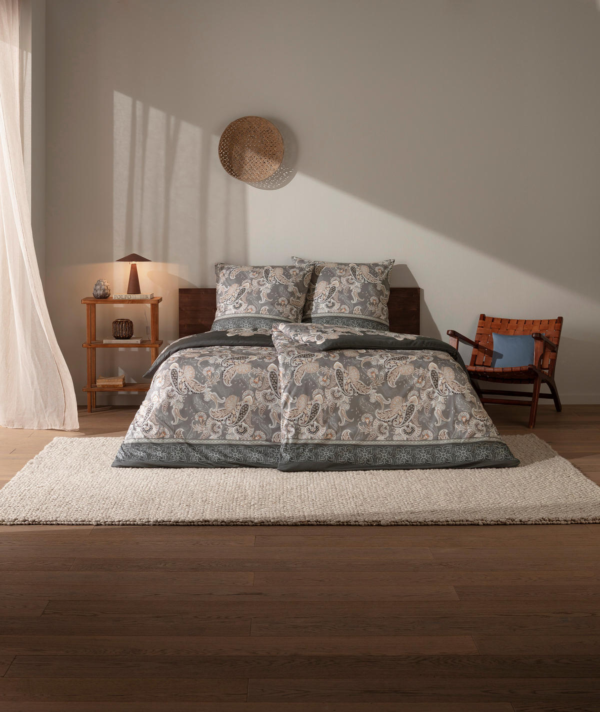 BETTWÄSCHE 2-teilig Atelier Interlock-Jersey 155/220 cm  - Anthrazit, Design, Textil (155/220cm) - Estella