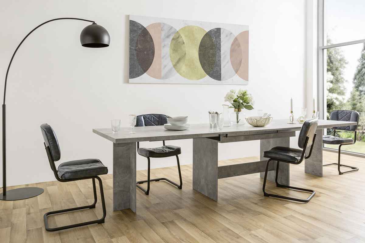 ESSTISCH in Holzwerkstoff 160/90/76 cm  - Hellgrau, KONVENTIONELL, Holzwerkstoff (160/90/76cm) - MID.YOU