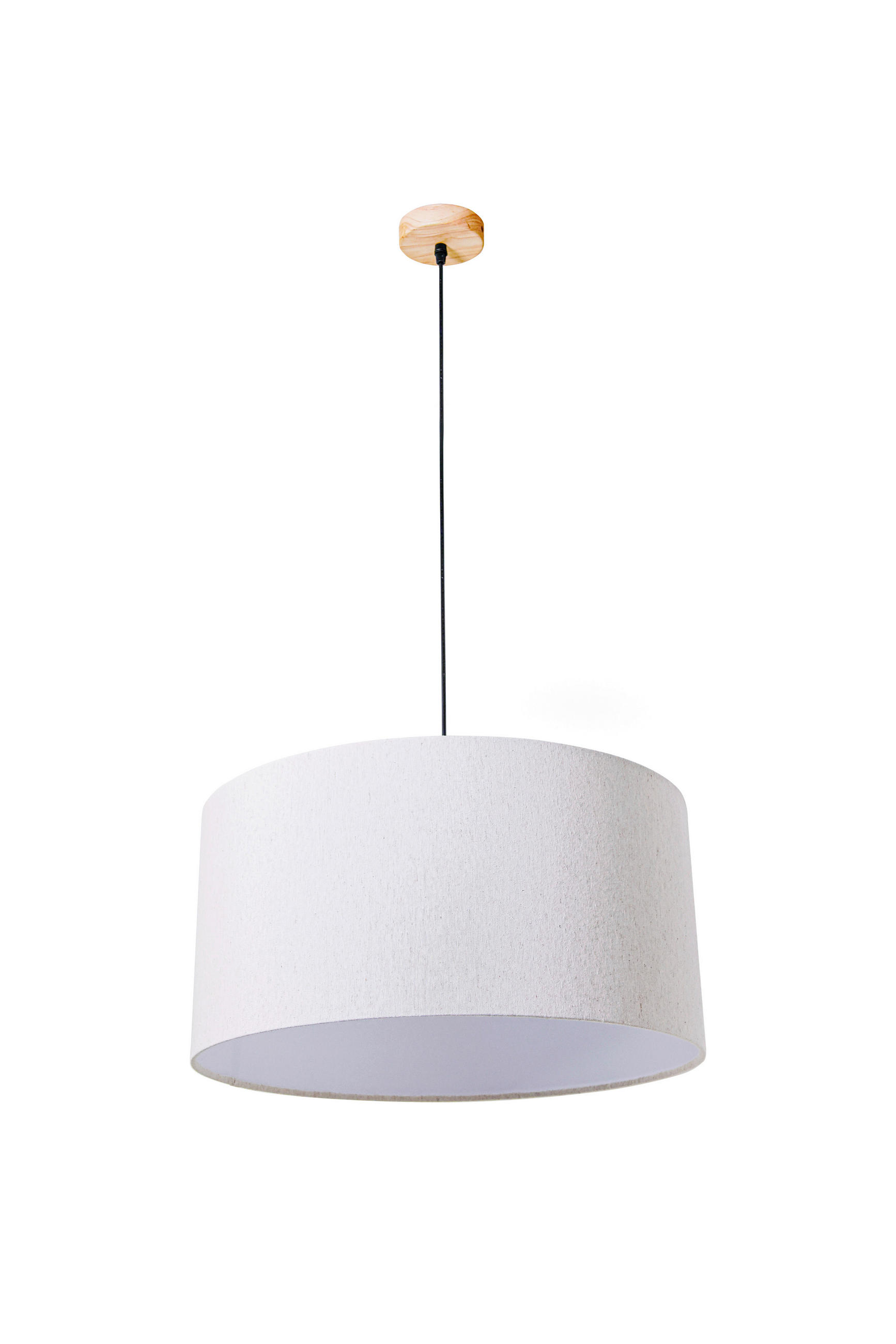 HÄNGLAMPA 50/120 cm  - ekfärgad/naturfärgad, Basics, metall/trä (50/120cm) - Novel