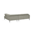 ECKSOFA in Struktur Greige  280/205 cm  - Greige/Schwarz, Design, Textil/Metall (280/205cm) - Xora