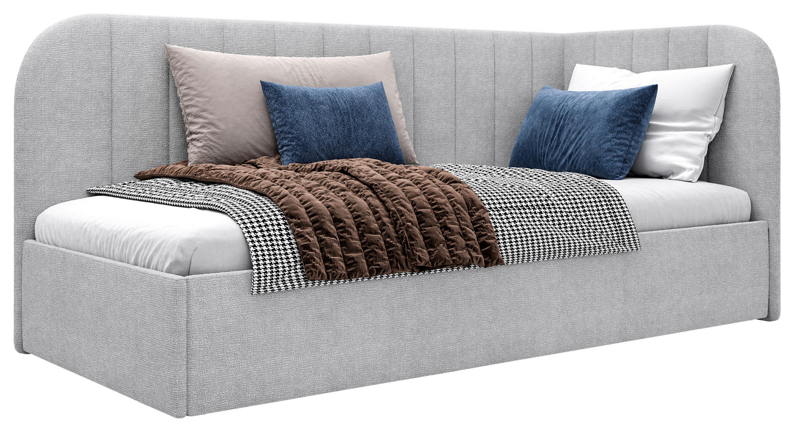 POLSTERBETT 90/200 cm, inkl. Lattenrost, Bettkasten,  in Grau  - Schwarz/Grau, MODERN, Holz/Holzwerkstoff (90/200cm) - MID.YOU