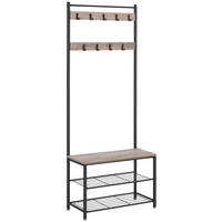 ŠATNA, 70/175/32 cm - šedá/černá, Trend, kov/kompozitní dřevo (70/175/32cm) - Boxxx