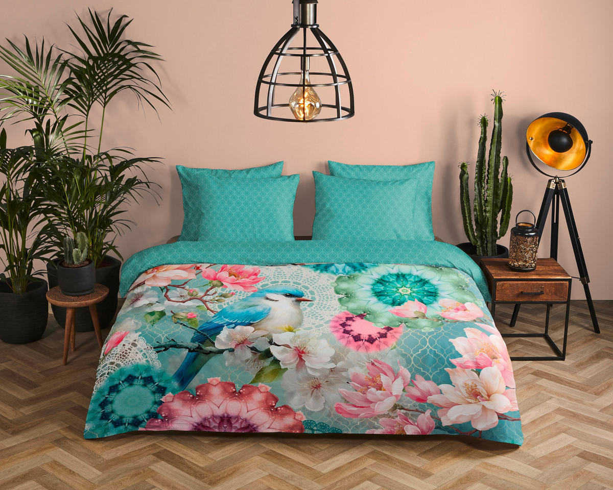 BETTWÄSCHE HIP Satin 140/200 cm  - Hellrosa/Multicolor, Design, Textil (140/200cm)