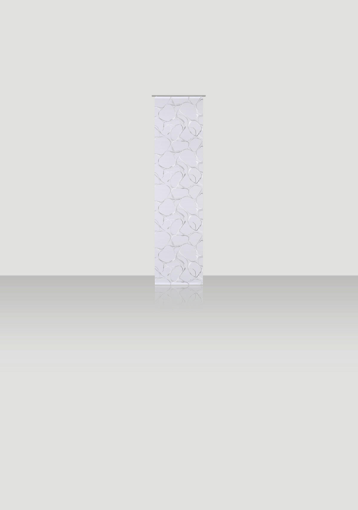 FLÄCHENVORHANG   halbtransparent  60/255 cm   - Dunkelgrau/Weiß, KONVENTIONELL, Textil (60/255cm) - Novel