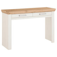 KONSOLENTISCH Weiß, Eiche Artisan  - Weiß/Eiche Artisan, Design, Holzwerkstoff/Metall (123/40/80cm) - SetOne by Musterring