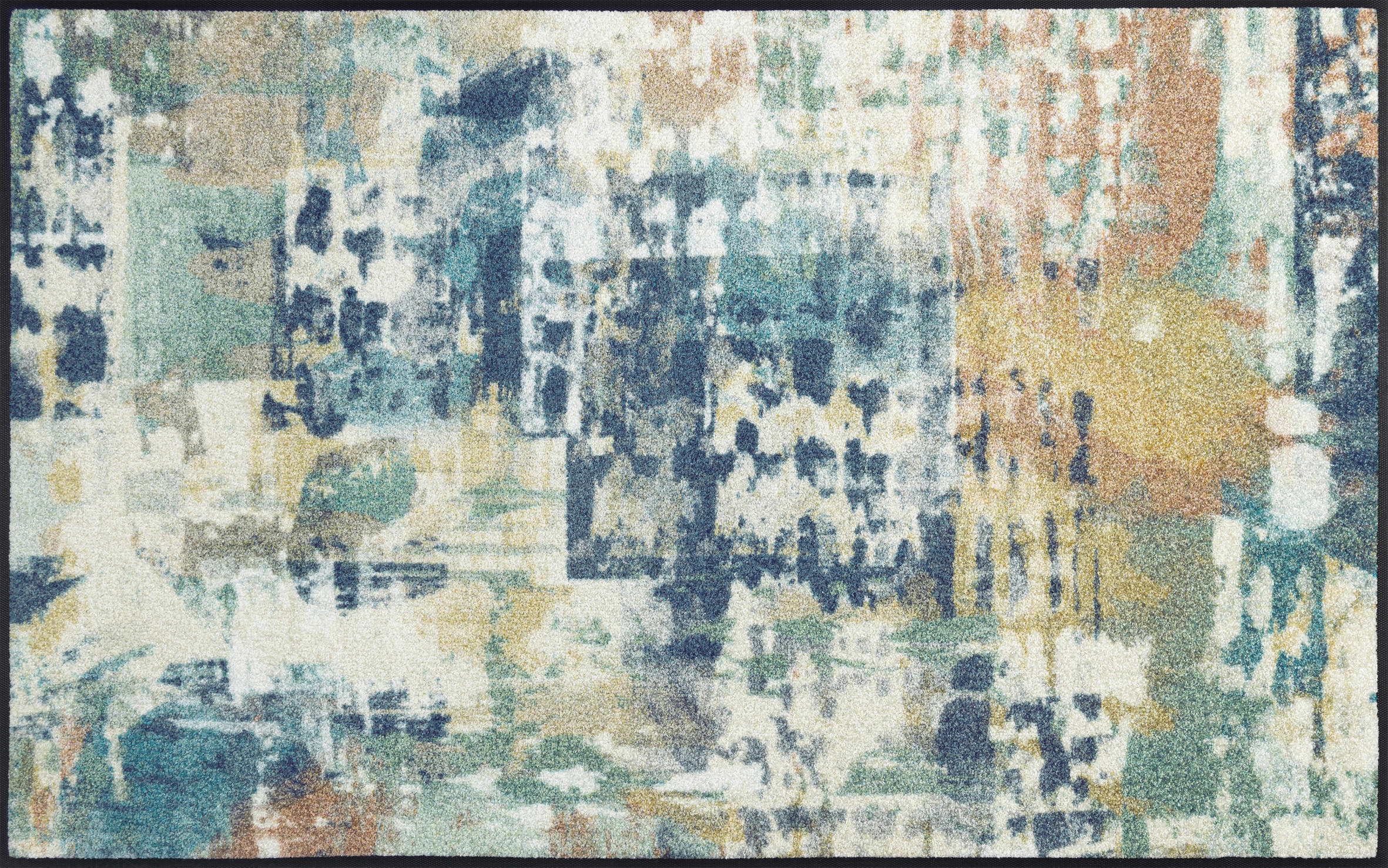 FLACHWEBETEPPICH 75/120 cm Euphony Blau, Dunkelgrau, Beige  - Blau/Dunkelgrau, Design, Kunststoff/Textil (75/120cm) - wash+dry