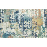 FLACHWEBETEPPICH 75/120 cm Euphony Blau, Dunkelgrau, Beige  - Blau/Dunkelgrau, Design, Kunststoff/Textil (75/120cm) - wash+dry