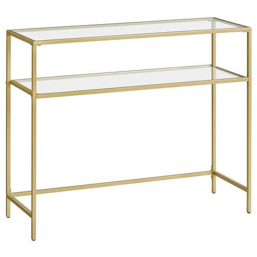 KONSOLENTISCH Goldfarben  100/80/35 cm  - Goldfarben, Trend, Glas/Metall (100/80/35cm) - Boxxx