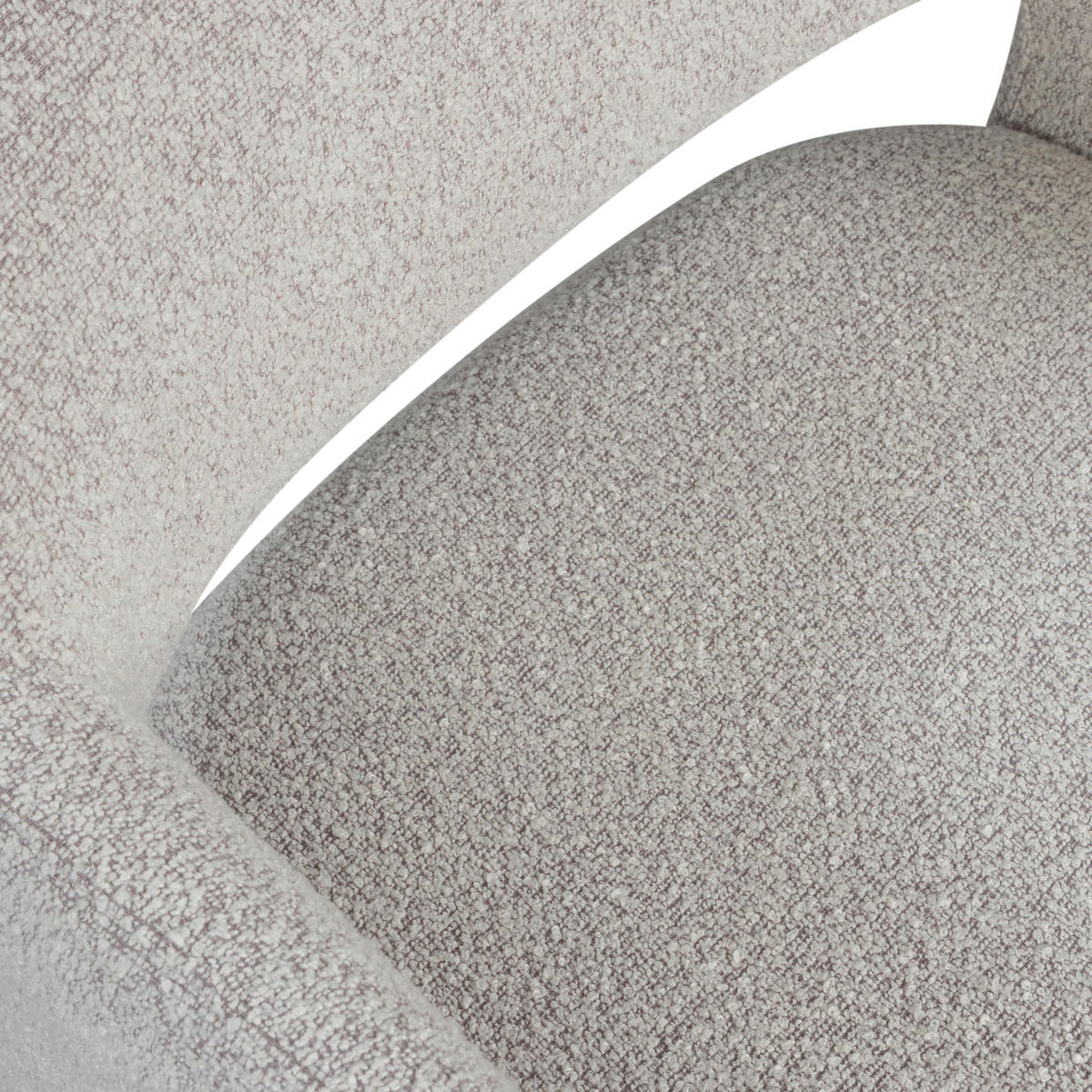 ARMLEHNSTUHL   Bouclé  - Greige, MODERN, Kunststoff/Textil (59/79/58cm) - Livetastic