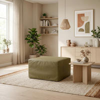 HOCKER 700 053 Mikrofaser Khaki  - Khaki, Basics, Textil (77/43/72cm) - Livetastic
