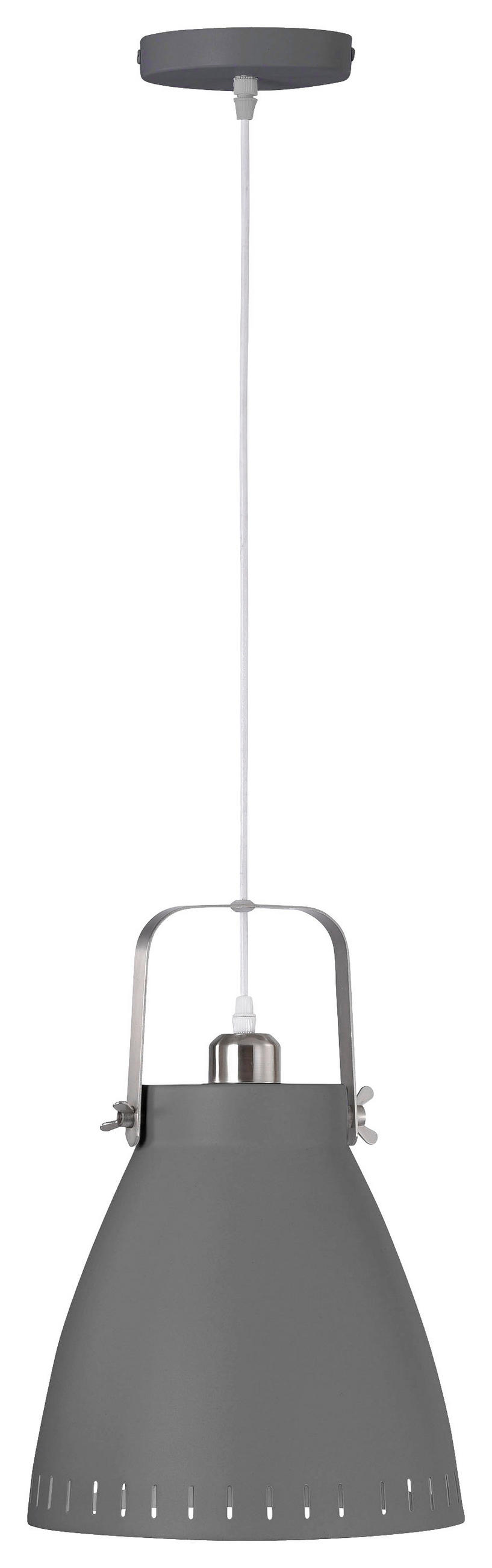 HÄNGELEUCHTE 21,5/120 cm  - Grau, LIFESTYLE, Metall (21,5/120cm)