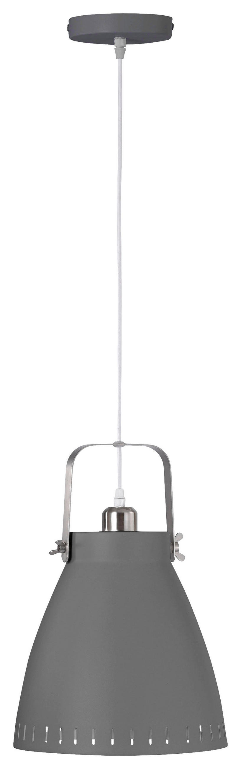 HÄNGELEUCHTE 21,5/120 cm  - Grau, LIFESTYLE, Metall (21,5/120cm)