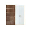 AKTENSCHRANK Sonoma Eiche, Weiß Hochglanz  - Weiß Hochglanz/Sonoma Eiche, MODERN, Holzwerkstoff (168,8/185,6/33cm) - MID.YOU
