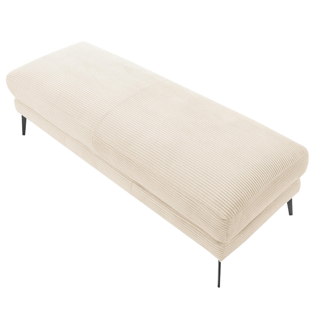 HOCKER BERLIN Cord Creme  - Creme/Schwarz, Design, Textil/Metall (163/46/62cm) - Livetastic