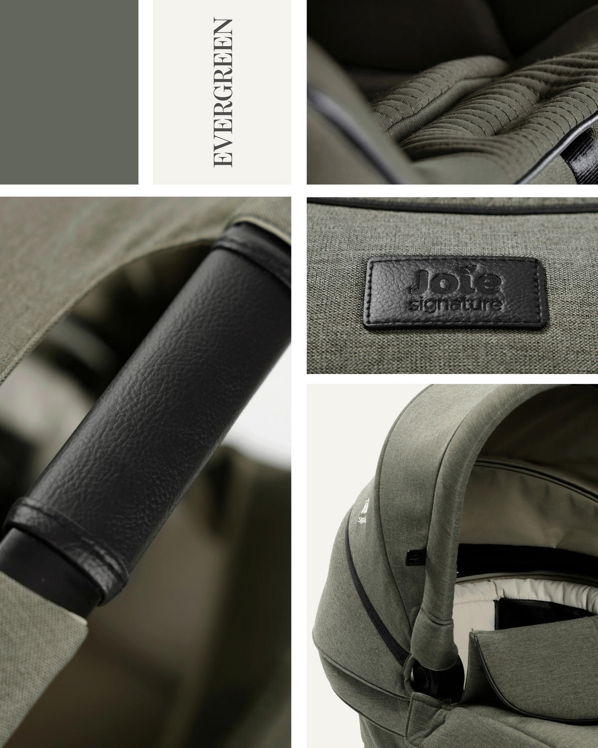 KOMBIKINDERWAGEN  Finiti 2in1  Evergreen  - Salbeigrün/Schwarz, Basics, Textil/Metall (60/109/87cm) - JOIE SIGNATURE
