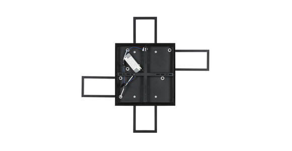 LED-DECKENLEUCHTE 73,5/66,5/7,5 cm - Eichefarben/Schwarz, Natur, Holzwerkstoff/Kunststoff (73,5/66,5/7,5cm) - Novel