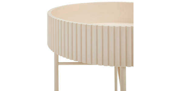 BEISTELLTISCH Greige rund  - Greige, Trend, Holzwerkstoff/Metall (39/46/39cm) - Xora