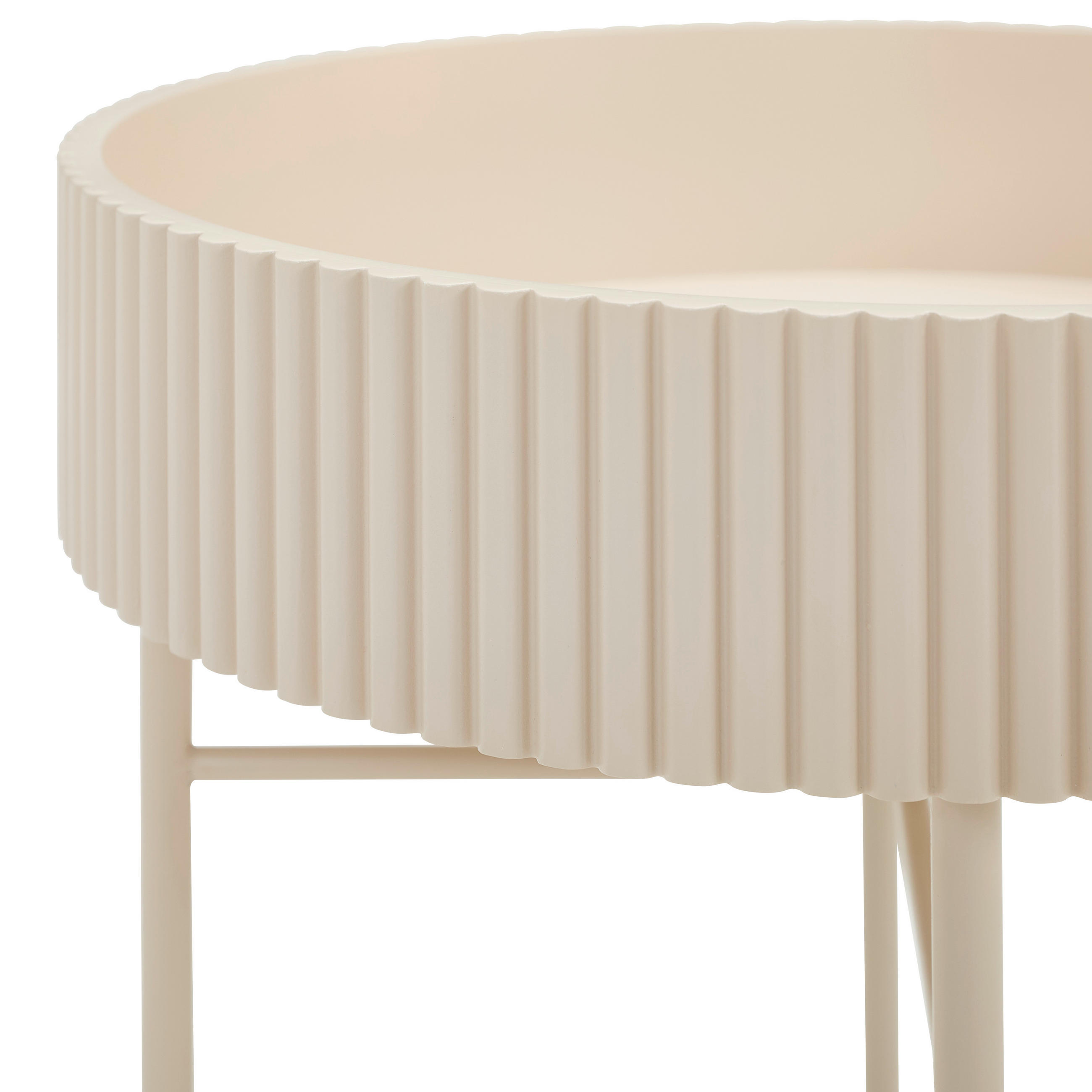 BEISTELLTISCH Greige rund  - Greige, Trend, Holzwerkstoff/Metall (39/46/39cm) - Xora