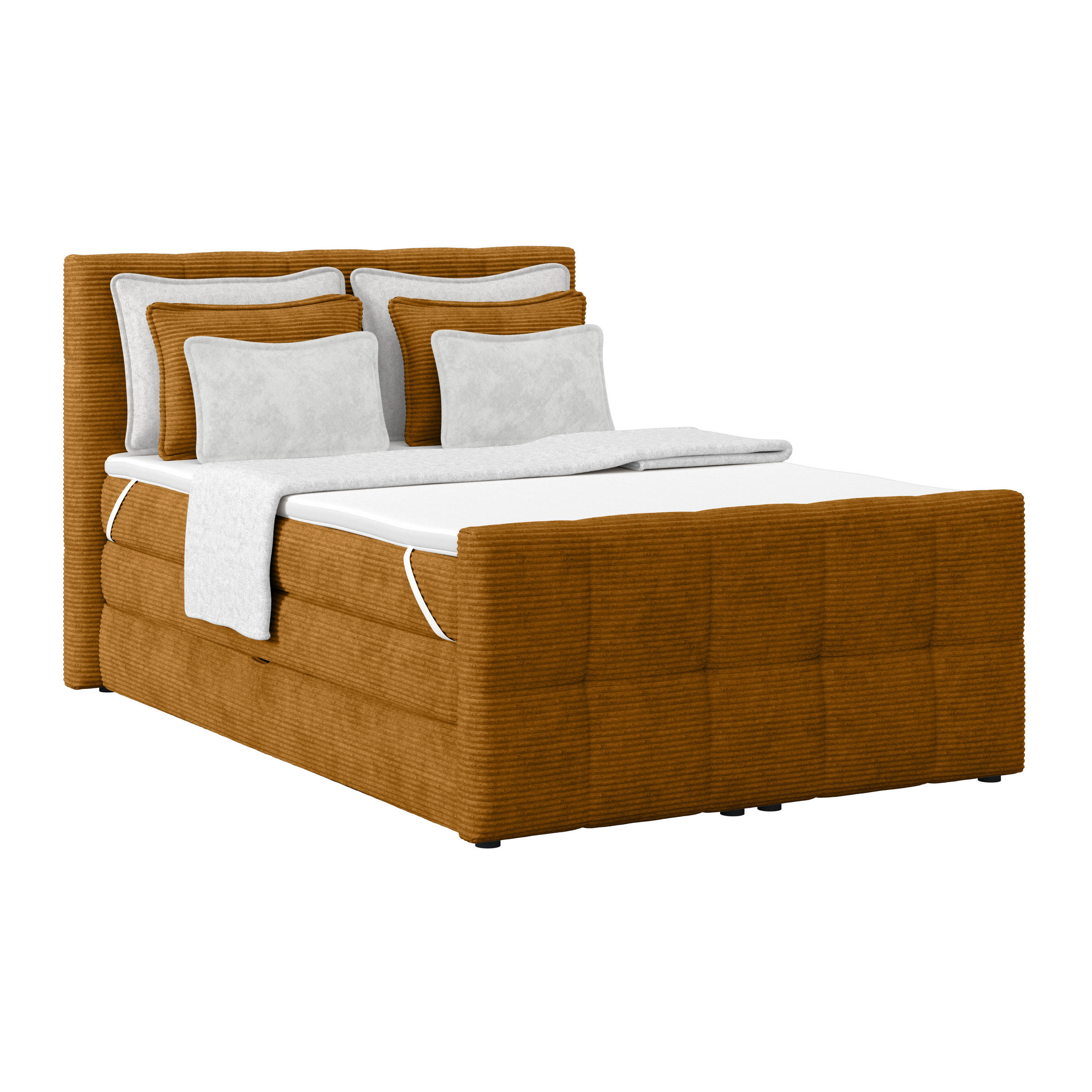 XXXLutz Boxspringbett Senfgelb 140x200 cm